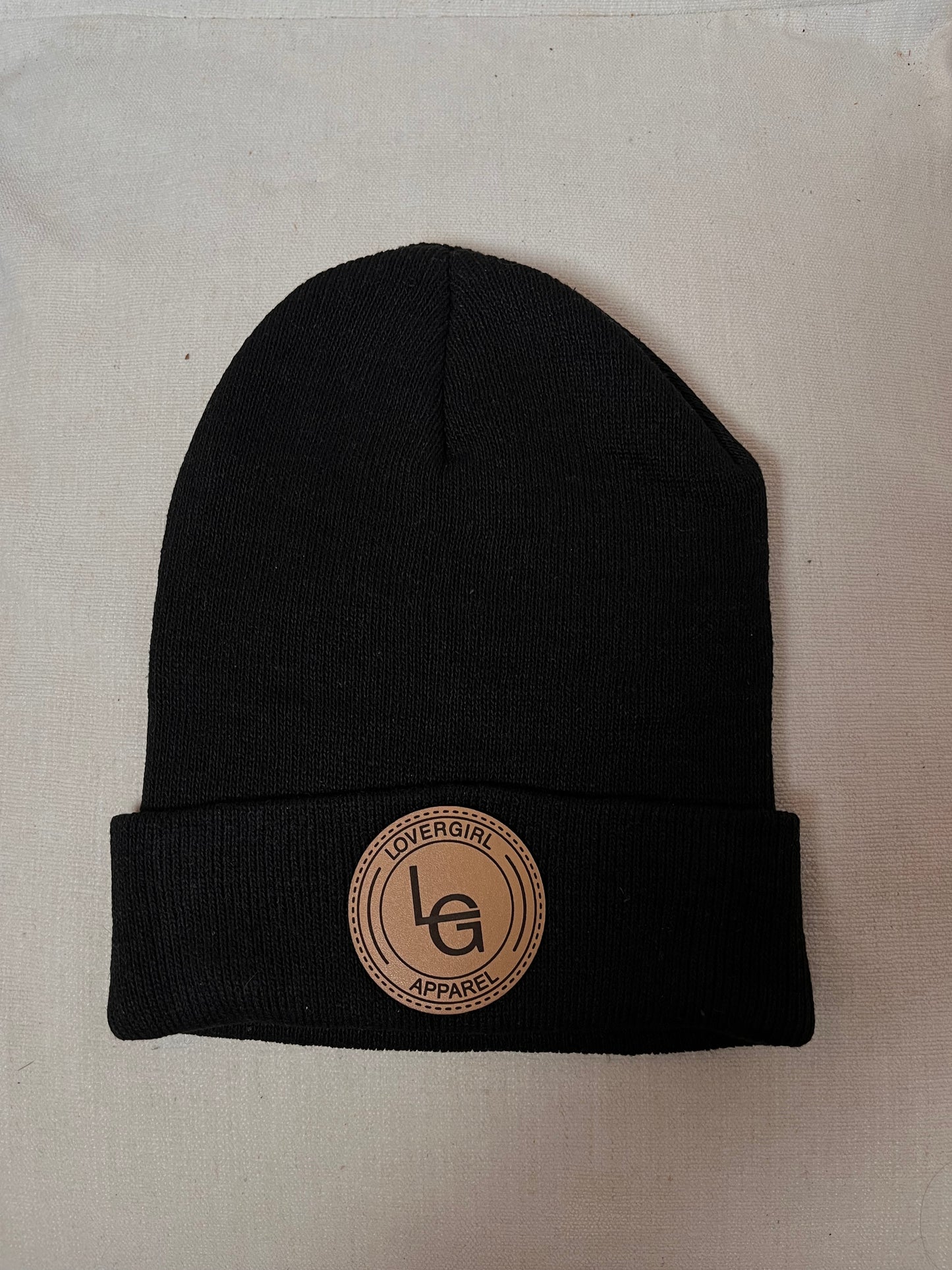 Black Patch Beanie