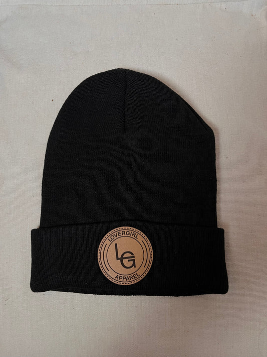 Black Patch Beanie
