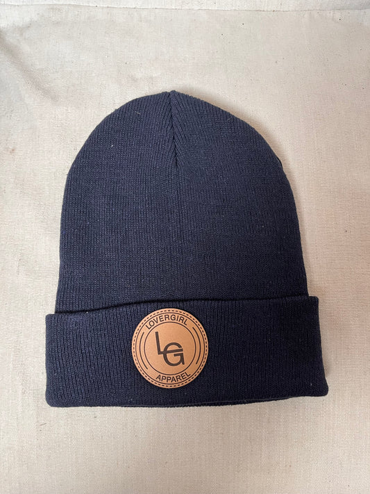 Navy Patch Beanie