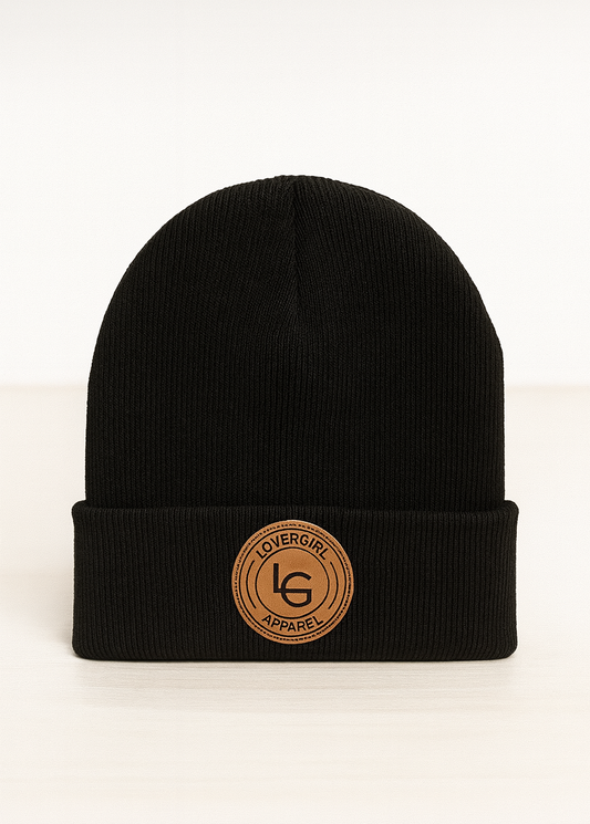 Black Patch Beanie